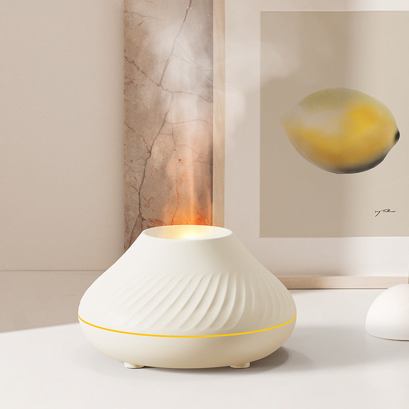 Volcanic Glow: Breathe in Relaxation with This Flame Diffuser!