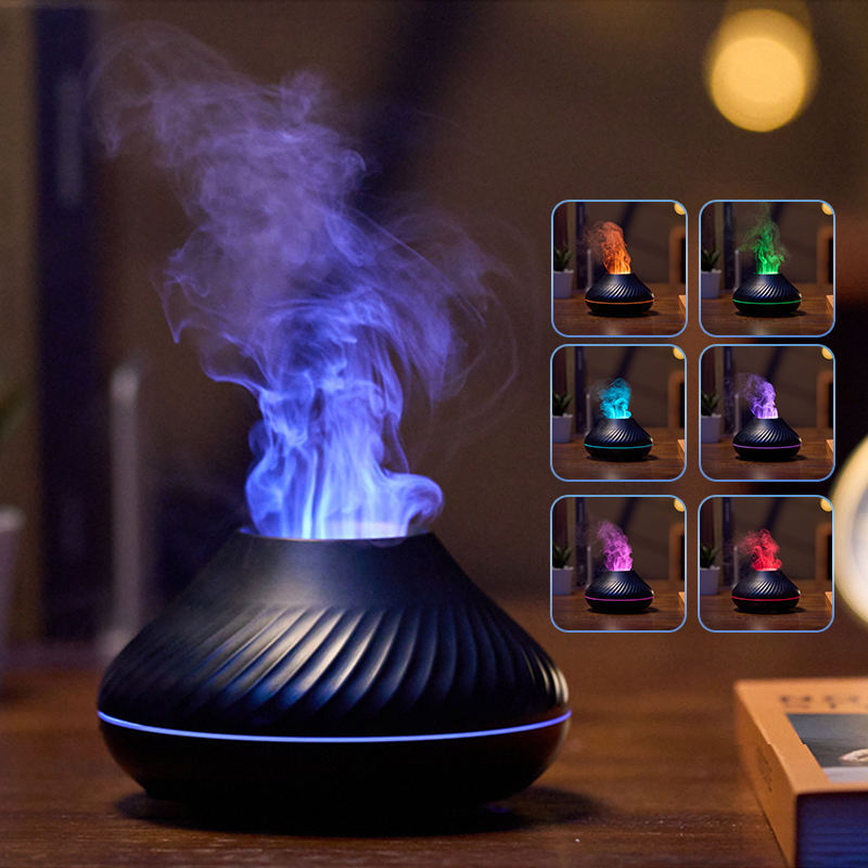 Volcanic Glow: Breathe in Relaxation with This Flame Diffuser!