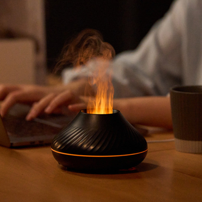 Volcanic Glow: Breathe in Relaxation with This Flame Diffuser!